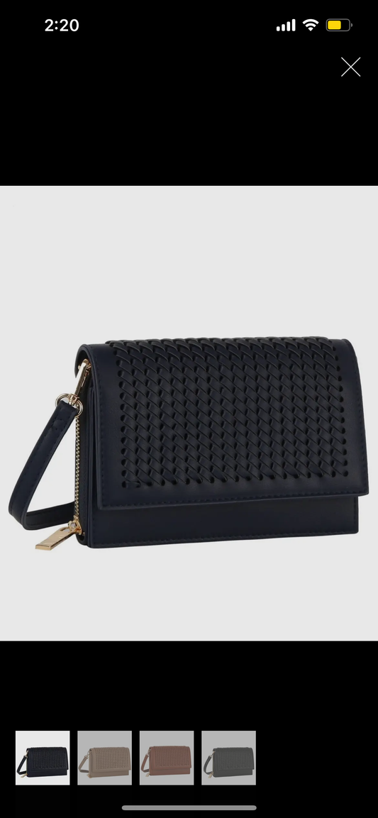Trisha Woven Navy Crossbody