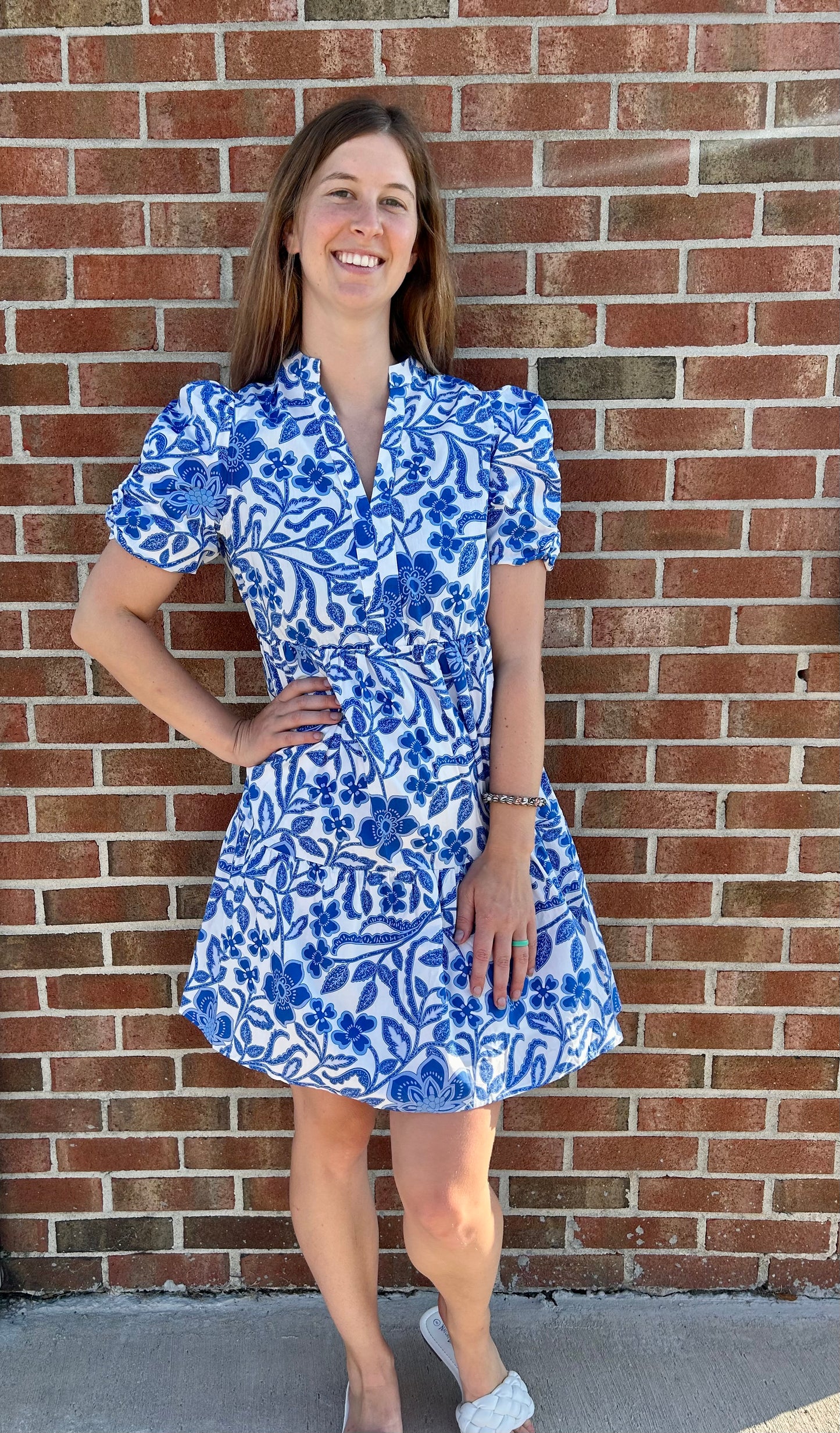 Lynn Blue Floral Dress