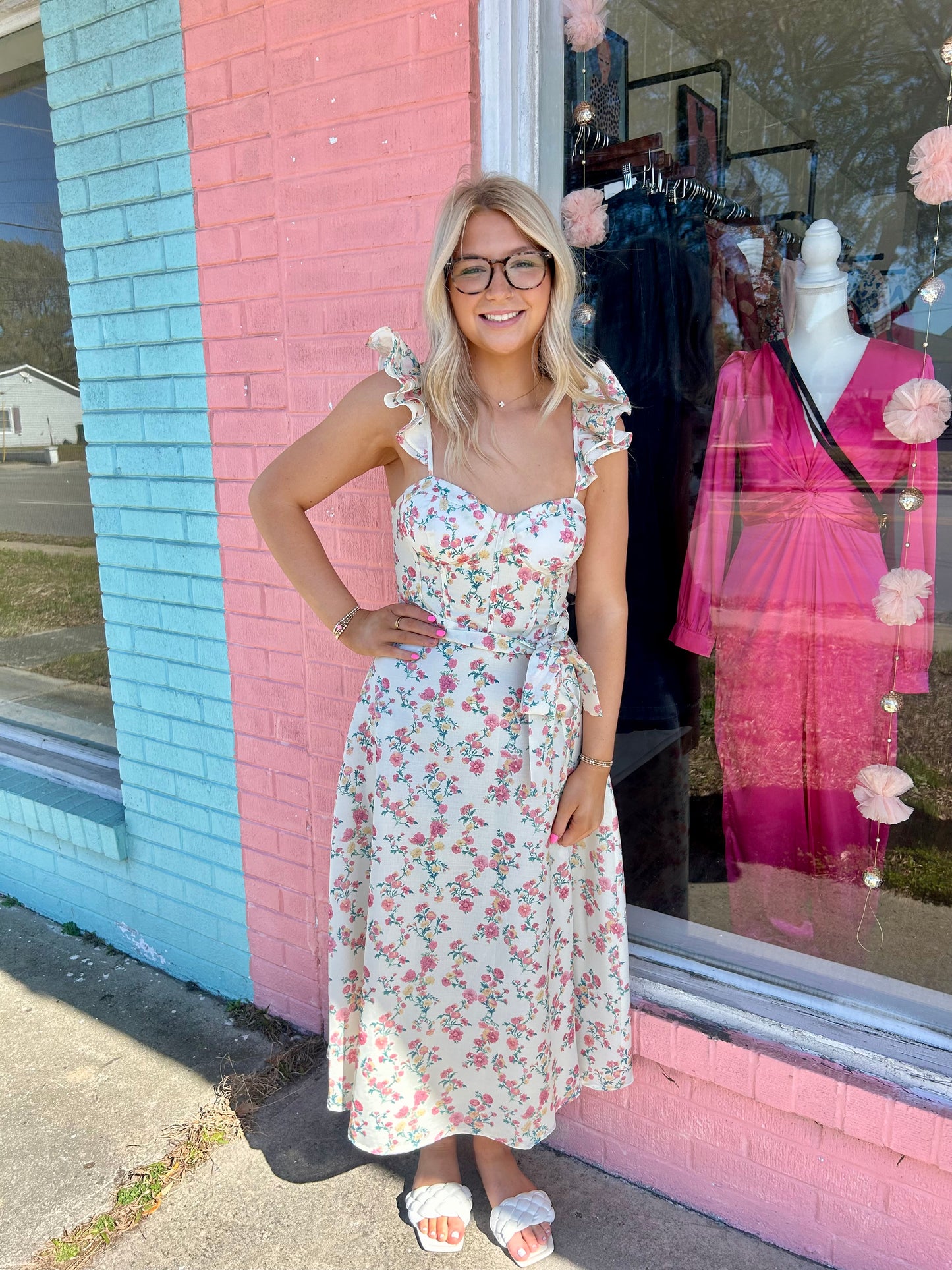 Jen Floral Midi Dress