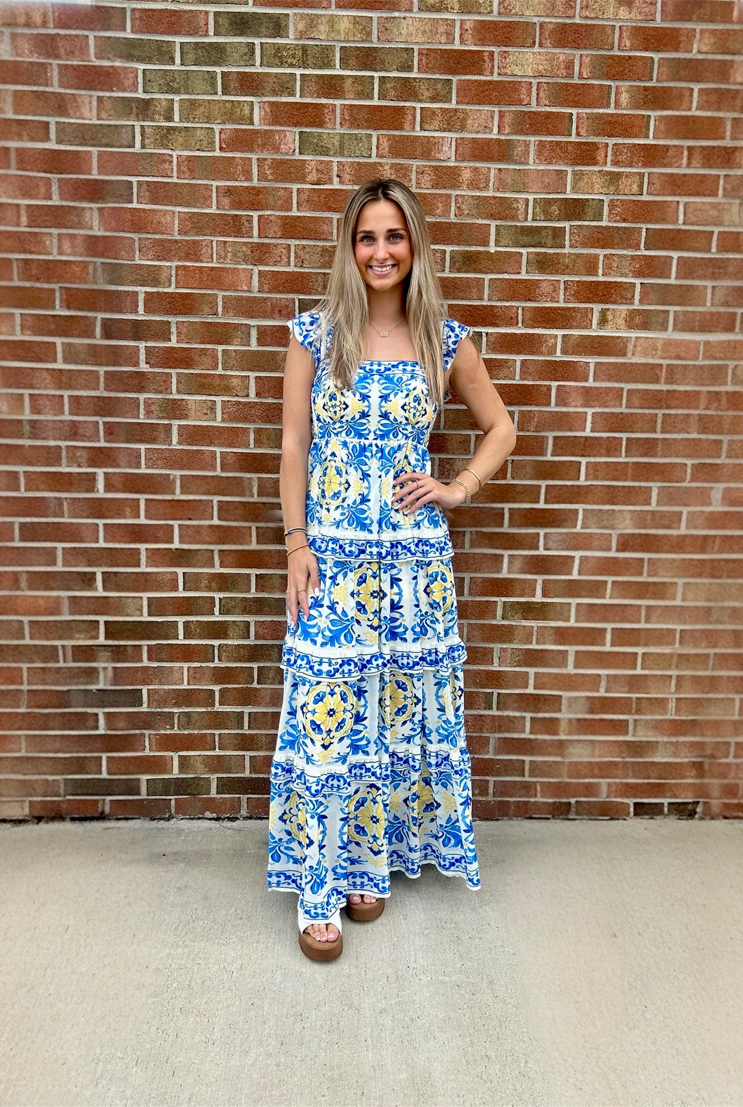 Daisy Printed Woven Floral Maxi