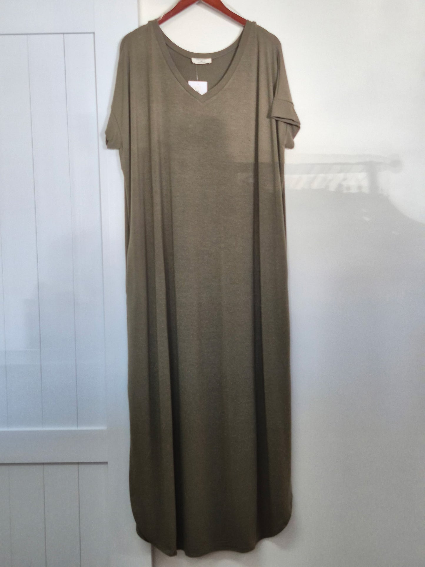 Olive Curvy Maxi Dress