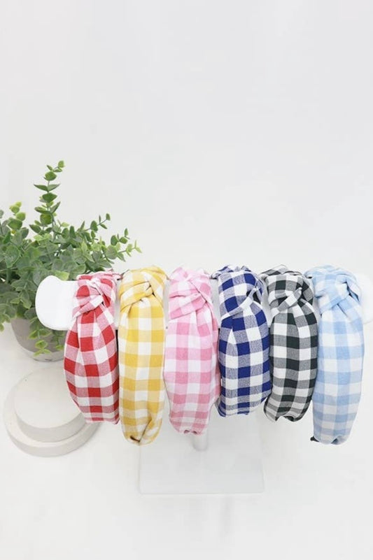 Plaid Knotted Headband
