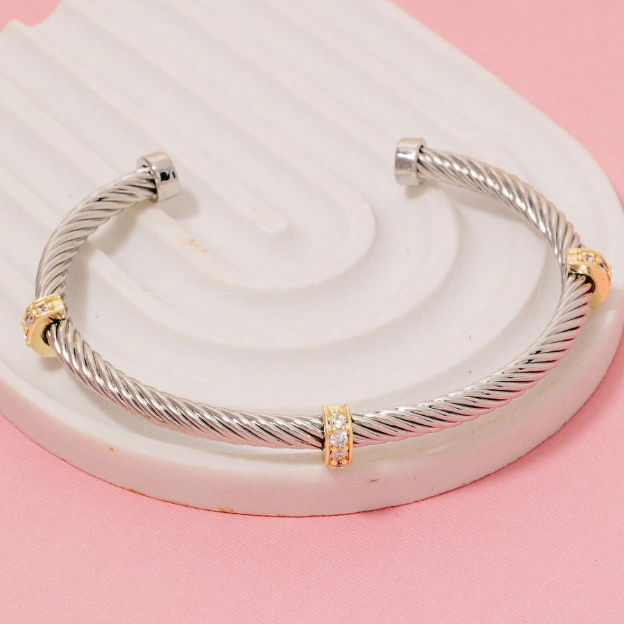 Two-Tone Rope Cuff Bracelet | Women's Jewelry