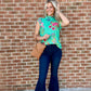 Chic Floral Print Top