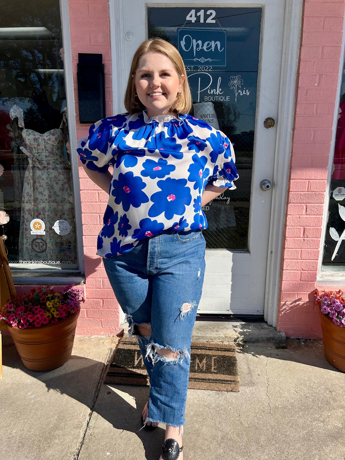 Sally Floral Puff Sleeve Top