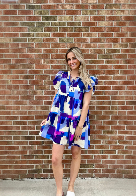 Victoria Brushstroke Dress