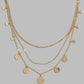 Mini Coin Charms Dainty Layered Chains Necklace