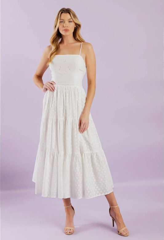Charlotte Ivory Midi Dress
