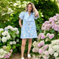 Bella Blue and Gold Floral Shift