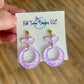 Lavender Floral Dangle Earrings