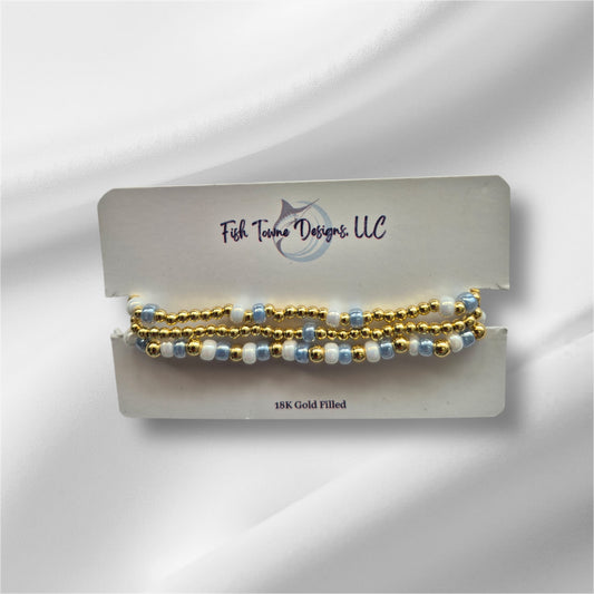 Coastal Sky Gold Filled Stack