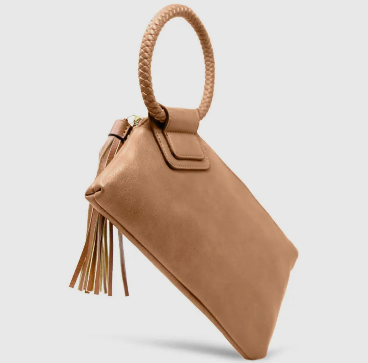 Kate Vegan Leather Wristlet With Tassel