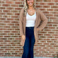 Waffle Knit Cardigan w/ Pockets