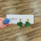 St. Patrick's Day Single Shamrock Earrings