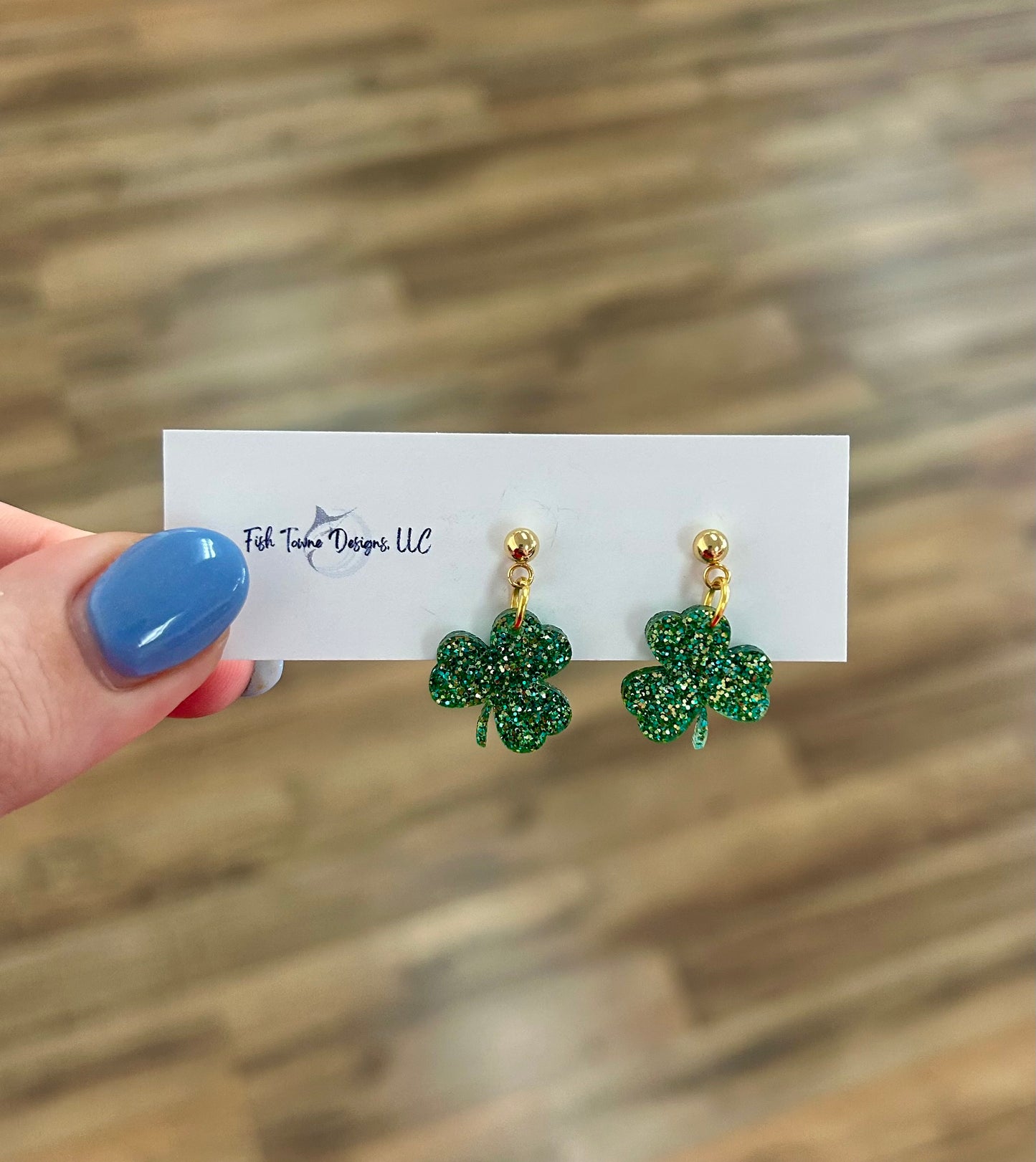 St. Patrick's Day Single Shamrock Earrings