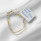 Double Chain Stone Bracelet