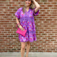 Grace Lavender Dress with Pink Bows