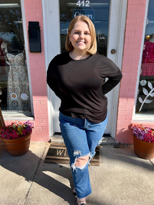 Dolman Round Neck Top