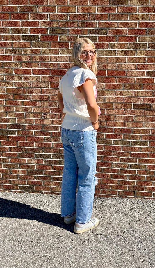 Lyla Pink Bow Sweater