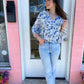 Maddie Blue Floral Top