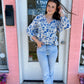 Maddie Blue Floral Top