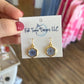 Small Blue Floral Earrings