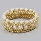 Mixed Pearl and metallic beaded bracelet