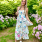 April Floral Midi with Ruffle Tiered Skirt