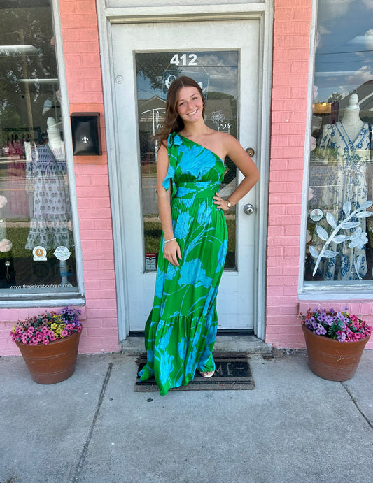 Linda One Shoulder Maxi