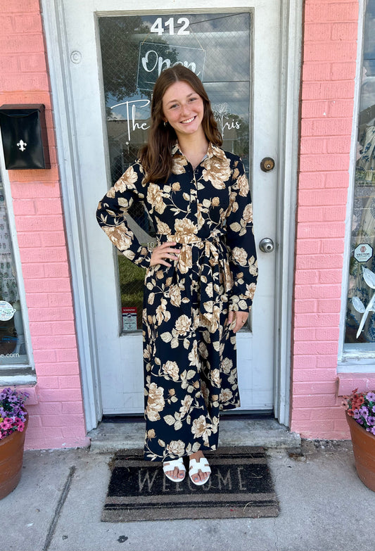 Karen Floral Print Midi Dress
