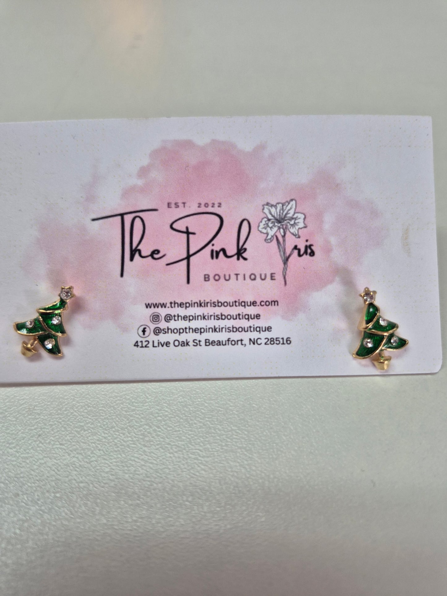 Christmas Tree Pave Earrings