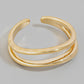 Gold dipped two row gold ring
