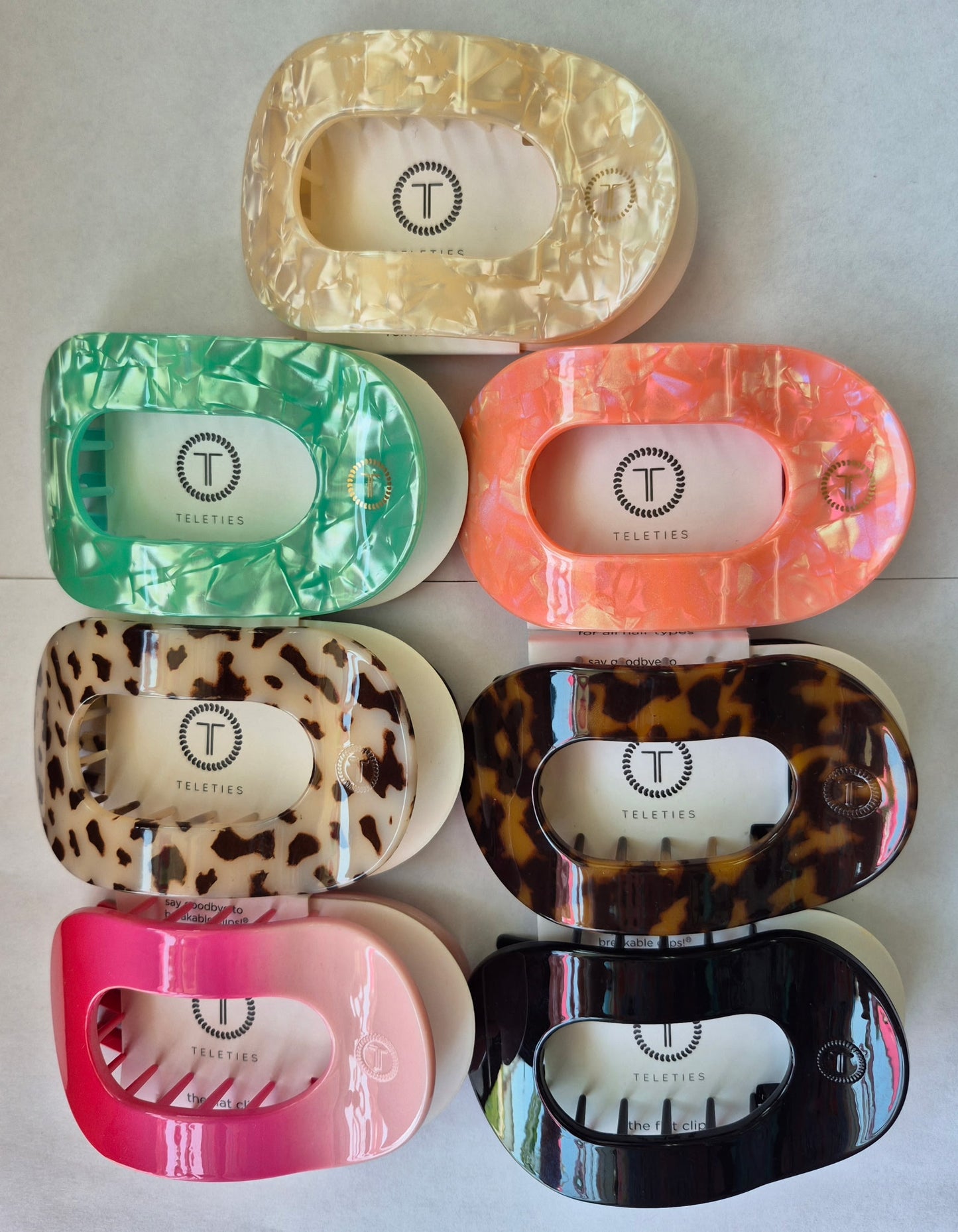 Teleties Medium Flat Round Hair Clip
