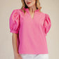 Reba Ruffle V-Neck Top