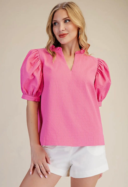 Reba Ruffle V-Neck Top