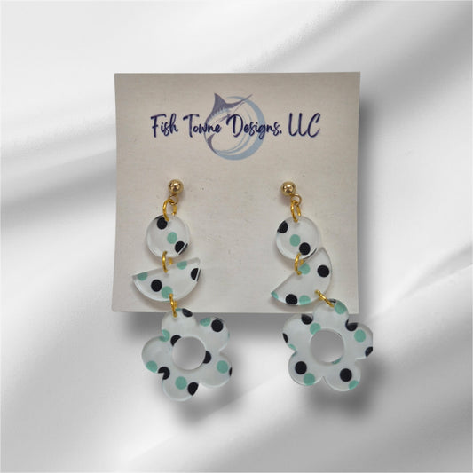 Retro Polka Dot Earrings