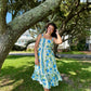 Carolina Blue Floral Midi Dress