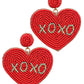 XOXO Heart Earrings
