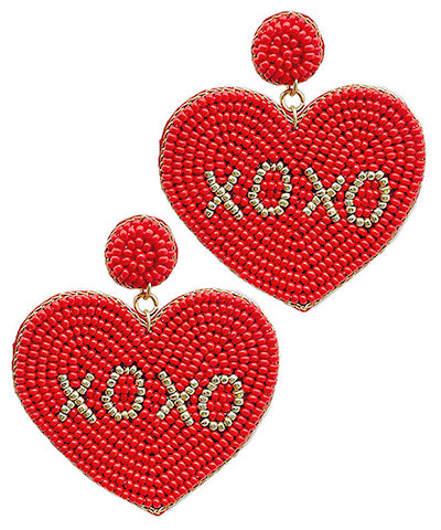 XOXO Heart Earrings
