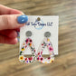 Large Floral Teardrop Earrings