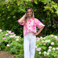 Patty Peach and Pink Floral Top