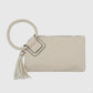 Kate Vegan Leather Wristlet With Tassel