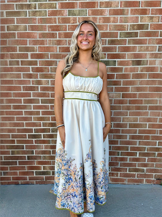 Monet Floral Print Dress