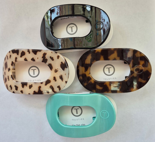Teleties Small Flat Round Hair Clip