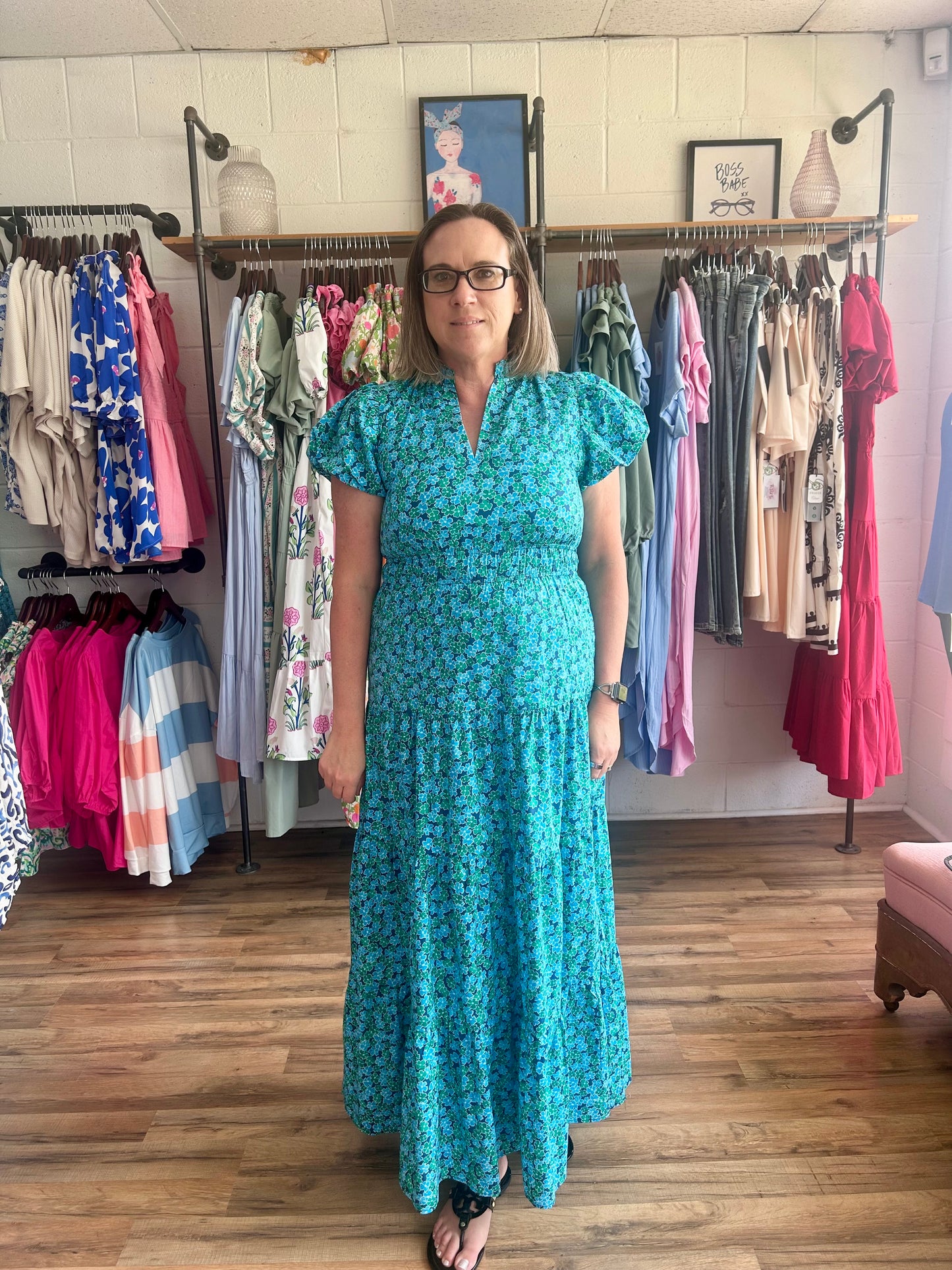 Hadley Maxi- Blue Floral