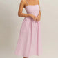 Ruth Pink Striped Midi