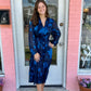 Kristen Blue Floral Midi Dress
