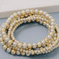 Gold and rhodium dipped two tone bracelet