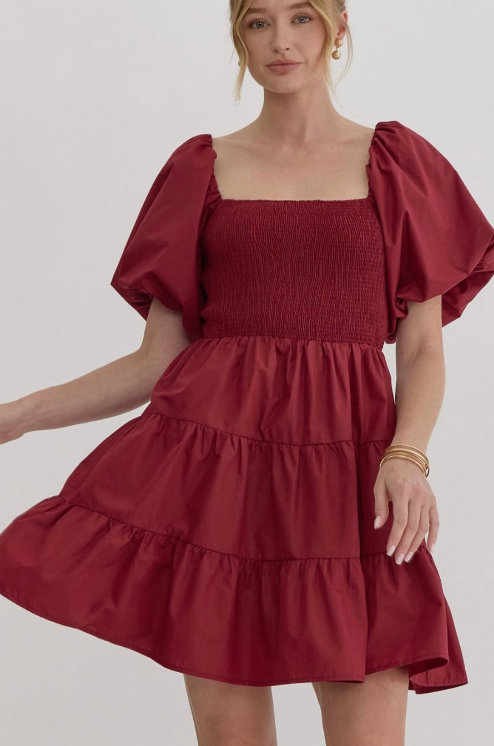 Caroline Puff Sleeve Dress