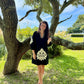 Callie Cotton Mini Dress with embroidery